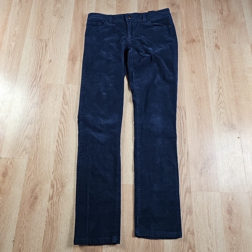 Tommy Hilfiger Corduroy Pants Womens 4 Navy‎ Blue Straight Leg Casual 2943
